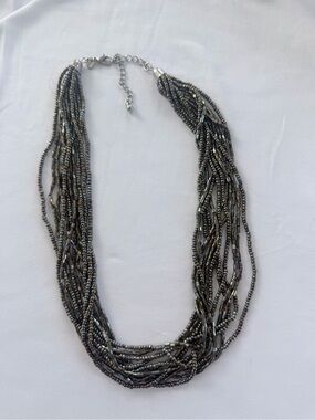 Premier Designs Multi-Strand Beaded Necklace 18”-20” Bronze Earthtones